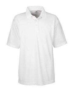 UltraClub 8445 Men’s Cool & Dry Stain-Release Performance Polo – White