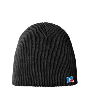 Russell Athletic UB89UHB Core R Patch Beanie – Black