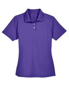 UltraClub 8445L Women’s Cool & Dry Stain-Release Performance Polo – Purple