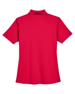 UltraClub 8445L Women’s Cool & Dry Stain-Release Performance Polo – Red (back)