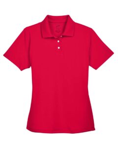 UltraClub 8445L Women’s Cool & Dry Stain-Release Performance Polo – Red