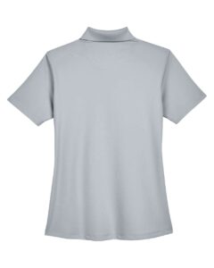 UltraClub 8445L Women’s Cool & Dry Stain-Release Performance Polo – Silver (back)