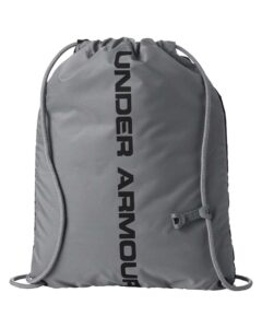 Under Armour 1240539 Ozsee Sackpack Drawstring Bag – Black/ Steel (back)