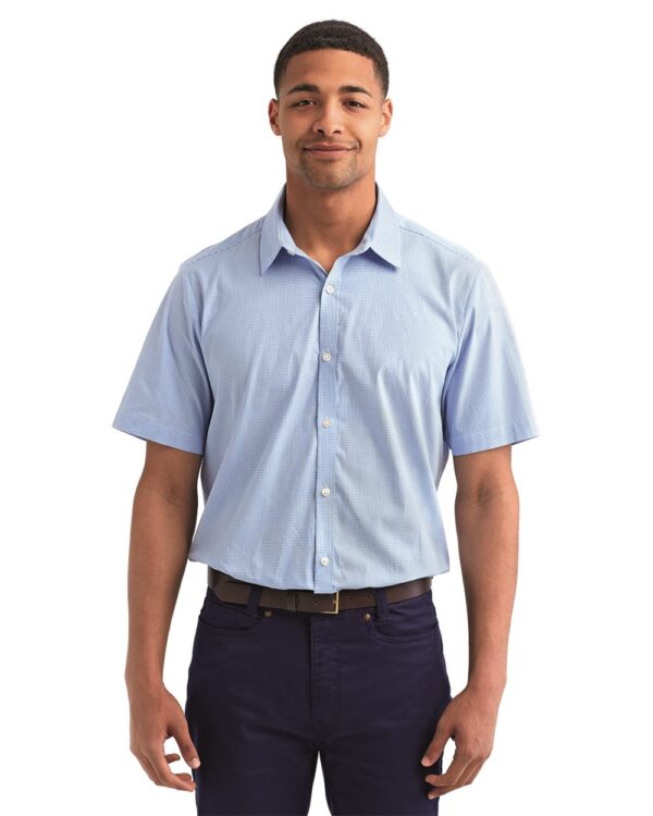 Artisan Collection by Reprime Men’s Microcheck Gingham Cotton Shirt