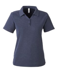 CORE365 CE112W Women’s Fusion ChromaSoft™ Pique Polo – Classic Navy Heather