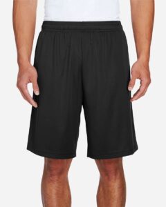 Team 365 TT11SH Men’s Zone Performance Shorts – Black (on model)