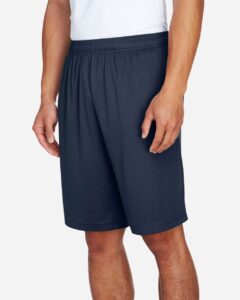 Team 365 TT11SH Men’s Zone Performance Shorts – Sport Dark Navy (on model side)