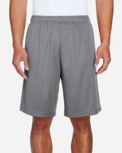 Team 365 TT11SH Men’s Zone Performance Shorts – Sport Graphite (on model)