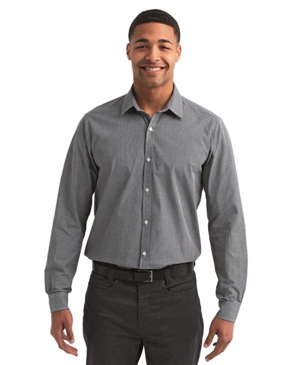 Artisan Collection by Reprime Men’s Microcheck Gingham Cotton Shirt