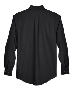 Devon & Jones D620 Men’s Crown Collection® Broadcloth Woven Dress Shirt – Black (back)