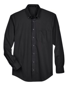 Devon & Jones D620 Men’s Crown Collection® Broadcloth Woven Dress Shirt – Black