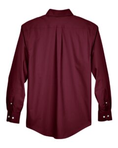 Devon & Jones D620 Men’s Crown Collection® Broadcloth Woven Dress Shirt – Burgundy (back)