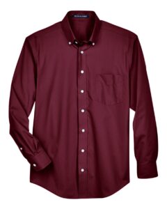 Devon & Jones D620 Men’s Crown Collection® Broadcloth Woven Dress Shirt – Burgundy