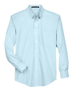 Devon & Jones D620 Men’s Crown Collection® Broadcloth Woven Dress Shirt – Crystal Blue