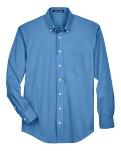 Devon & Jones D620 Men’s Crown Collection® Broadcloth Woven Dress Shirt – French Blue