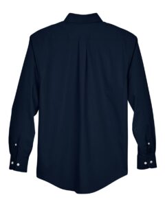 Devon & Jones D620 Men’s Crown Collection® Broadcloth Woven Dress Shirt – Navy (back)