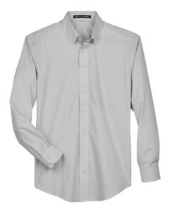 Devon & Jones D620 Men’s Crown Collection® Broadcloth Woven Dress Shirt – Silver