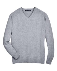 Devon & Jones D475 Men’s V-Neck Sweater – Grey Heather