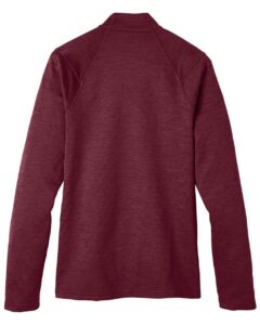 North End NE712 Men’s Flux 2.0 Full-Zip Jacket – Burgundy Heather/ Olympic Blue (back)