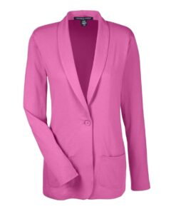 Devon & Jones DP462W Women’s Perfect Fit™ Shawl Collar Cardigan – Charity Pink