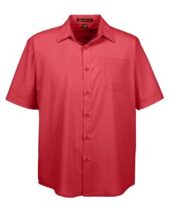 Harriton M610S Men’s Paradise Short Sleeve Performance Shirt – Parrot Red