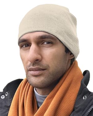 Bayside 3835 USA-Made 8″ Cotton Thermal Beanie