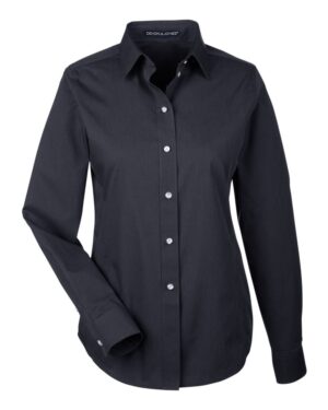 Devon & Jones DG534W Women’s Crown Collection® Striped Woven Dress Shirt – Black/ Graphite