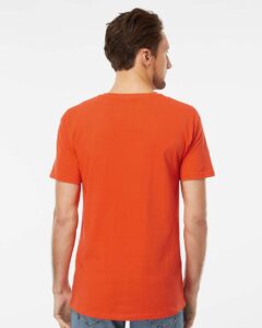 M&O 4800 Men’s Gold Soft Touch T-Shirt – Burnt Orange (on model back)