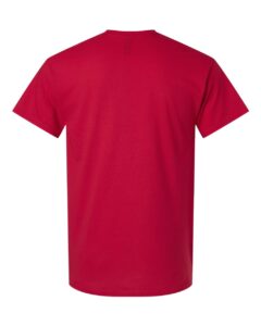 Gildan 3000 Unisex Light Cotton T-Shirt – Cherry Red (back)