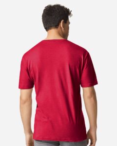 Gildan 3000 Unisex Light Cotton T-Shirt – Cherry Red (on model back)
