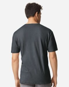 Gildan 3000 Unisex Light Cotton T-Shirt – Dark Heather (on model back)