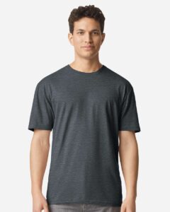 Gildan 3000 Unisex Light Cotton T-Shirt – Dark Heather (on model)
