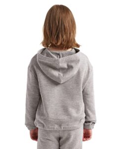 TriDri TD85B Youth Maria Hooded Sweatshirt – Heather Grey (on model back)