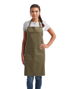 Artisan Collection by Reprime RP121 Barley Contrast Stitch Recycled Bib Apron