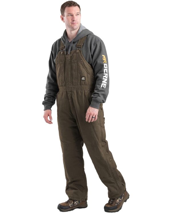 Berne Apparel Men’s Heartland Insulated Washed Duck Bib Overall