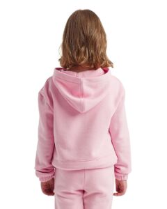 TriDri TD85B Youth Maria Hooded Sweatshirt – Light Pink (on model back)