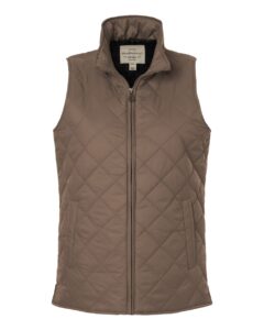 Weatherproof W207359 Women’s Vintage Diamond Quilted Vest – Driftwood