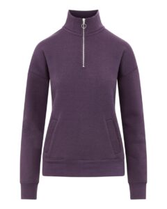 MV Sport W20189 Women’s Cloud Fleece Quarter-Zip Sweatshirt – Eggplant