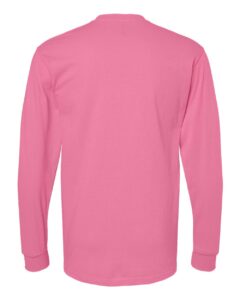 M&O 4820 Unisex Gold Soft Touch Long Sleeve T-Shirt – Azalea (back)