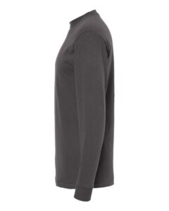 M&O 4820 Unisex Gold Soft Touch Long Sleeve T-Shirt – Charcoal (side)