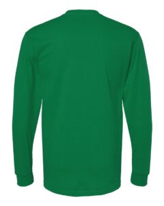 M&O 4820 Unisex Gold Soft Touch Long Sleeve T-Shirt – Fine Kelly Green (back)