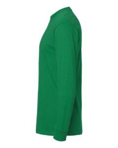 M&O 4820 Unisex Gold Soft Touch Long Sleeve T-Shirt – Fine Kelly Green (side)