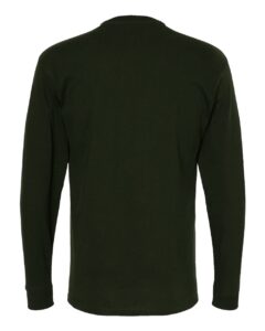 M&O 4820 Unisex Gold Soft Touch Long Sleeve T-Shirt – Forest Green (back)