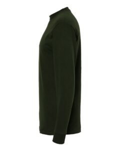 M&O 4820 Unisex Gold Soft Touch Long Sleeve T-Shirt – Forest Green (side)