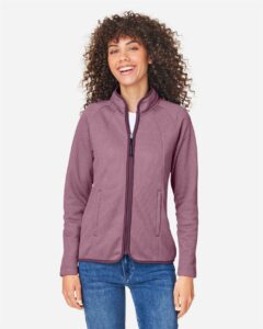 CORE365 CE72W Women’s Venture Heathered Stripe Full-Zip Jacket