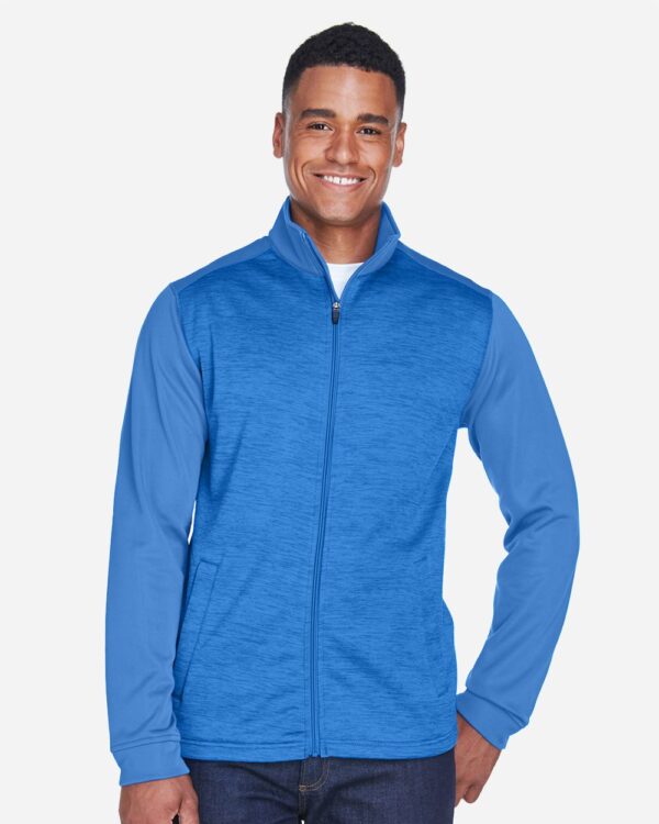 Devon & Jones Devon & Jones DG796 Men’s Newbury Colorblock Mélange Fleece Full-Zip jacket