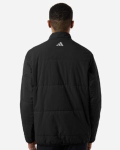 Adidas A2016 Men’s Ultimate365 Arctic Quarter-Zip Jacket – Black (on model back)