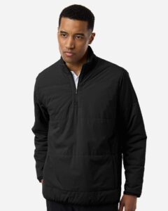 Adidas A2016 Men’s Ultimate365 Arctic Quarter-Zip Jacket – Black (on model)