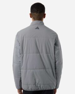 Adidas A2016 Men’s Ultimate365 Arctic Quarter-Zip Jacket – Grey Three (on model back)