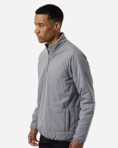 Adidas A2016 Men’s Ultimate365 Arctic Quarter-Zip Jacket – Grey Three (on model side)